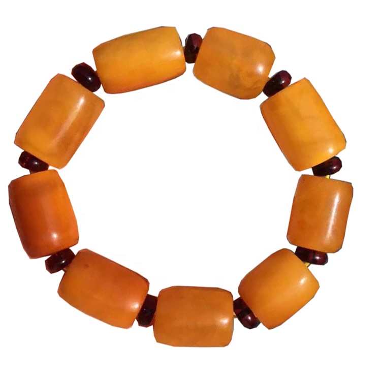 Formato 16x22mm perline perline Makr Amber Gemstone Bracciale gioielli 11