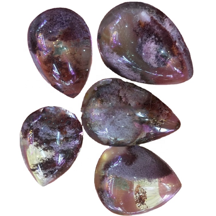 Giardino Natural Labochon Natural Cabochon Phantom Quartz Cabochon facendi Gioielli 35