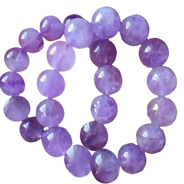 Braccialetto rotondo di ametista da 6 mm da 8 mm 10mm Tronco all'ingrosso 11