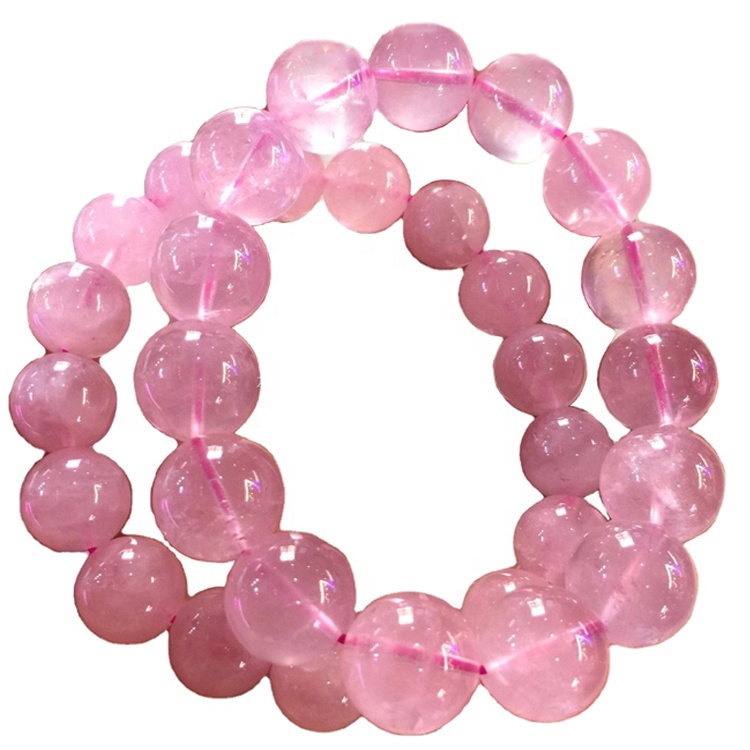 ቻይና 8 ሚሜ የተፈጥሮ ማጋጋርዝ ሮዝ ሩብ ሩጫ የድንጋይ ንጣፍ የድንጋይ ጌጣጌጥ 7