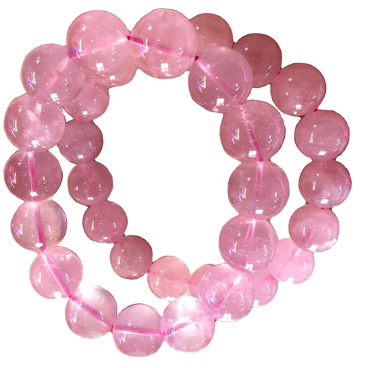 ቻይና 8 ሚሜ የተፈጥሮ ማጋጋርዝ ሮዝ ሩብ ሩጫ የድንጋይ ንጣፍ የድንጋይ ጌጣጌጥ 11