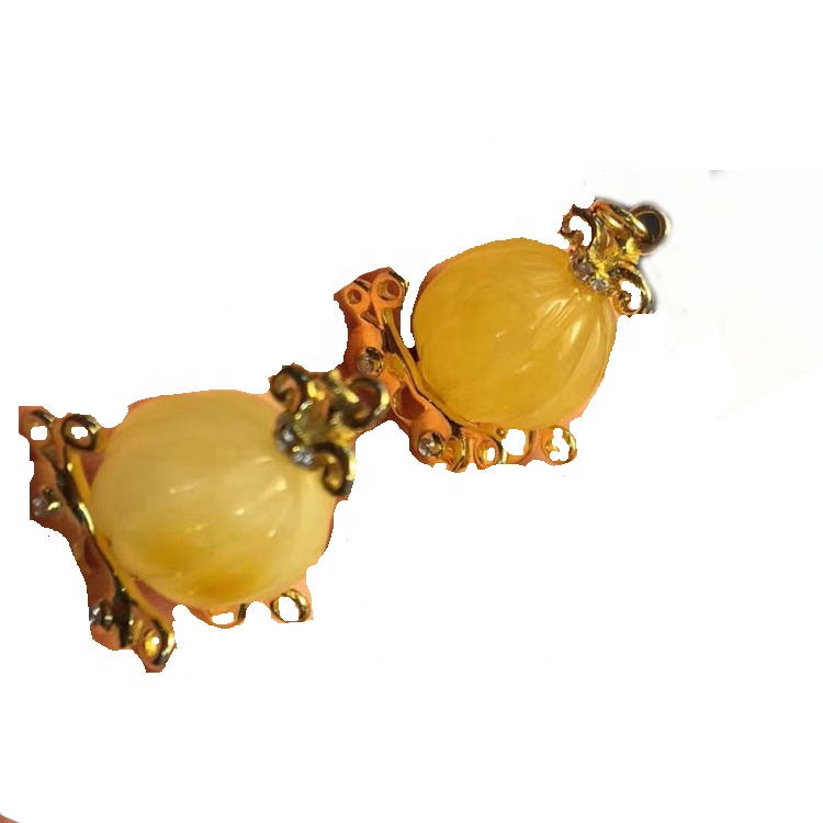 ஃபேஷன் பாரம்பரிய தென்னிந்திய அம்பர் பதக்கமான நகை 9