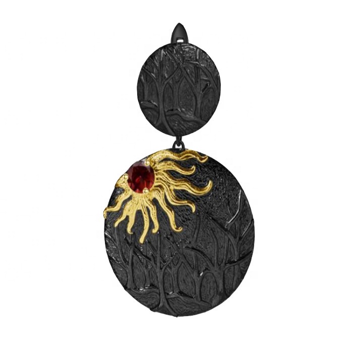 925 Sterling Silver Kolczyki Moda Gemstone Biżuteria 30