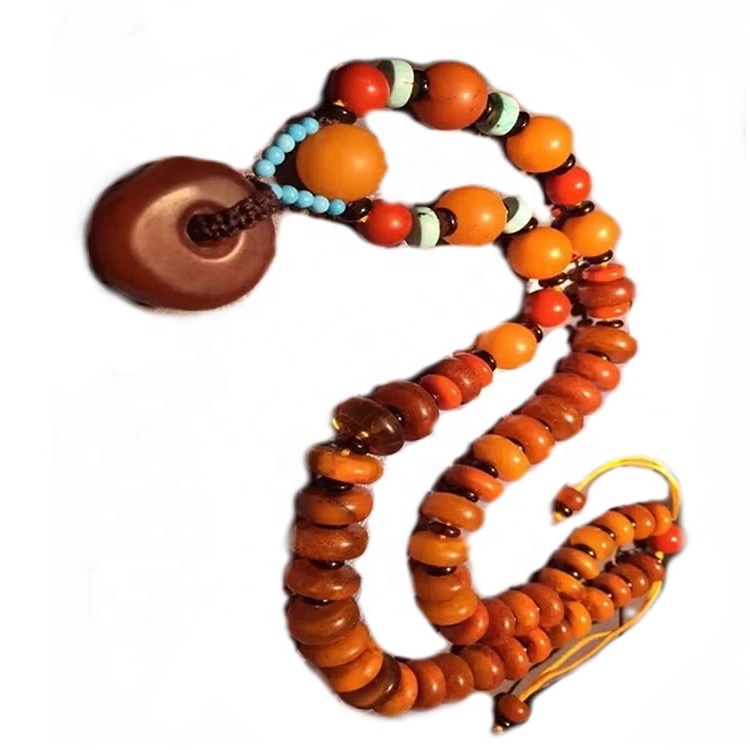 Korálky náhrdelníky muslimské modlitby jantarové korálky 32