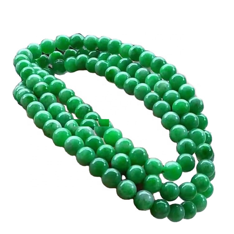 Cerrig Jewelry Emerald Rownd Beads Necklace 31