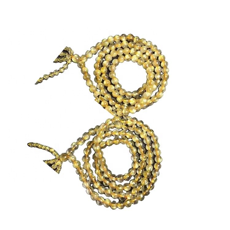 Златна рутил кварц 7мм мониста нараквица масовна количина Направете големо 33