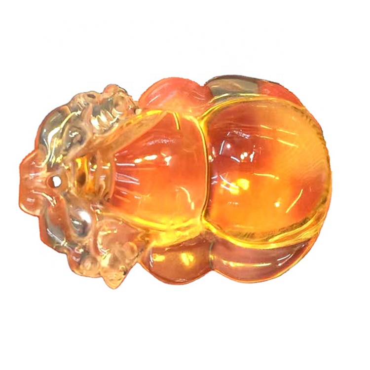 Příroda citrín přívěsek vyřezávaný tykev 30