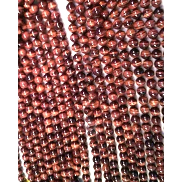 Piedra natural Color rojo Tigre ojo cuentas redondas 31