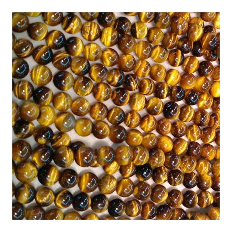 Tigre amarillo natural ojo redondo cuentas de gemas de energía Piedra suelta para la fabricación de joyería de bricolaje 31