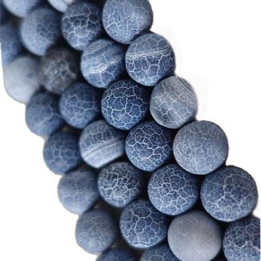 Frosted Black Moto Crackle Agate Dragon Dragon Mishipa Weathered Effloresce Agate Shanga 35