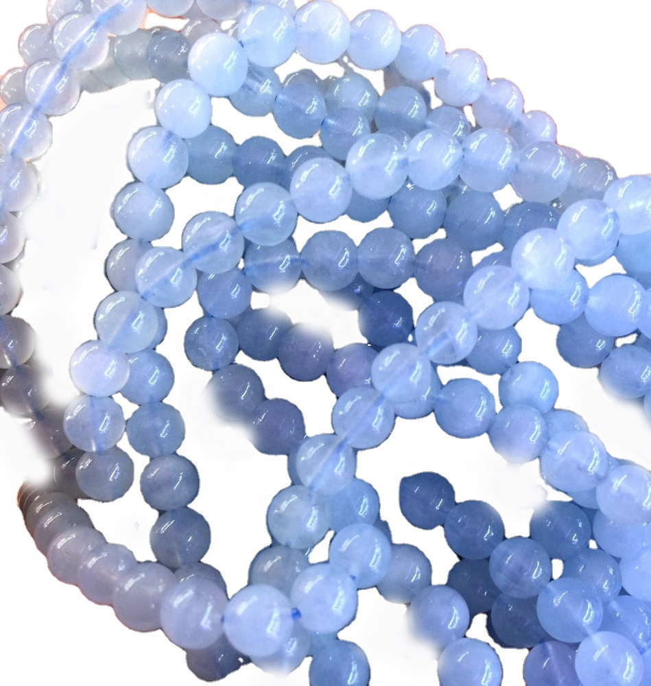 Bola de aguamarina láctea natural Aquamarine Bola suelta Hacer al por mayor 35