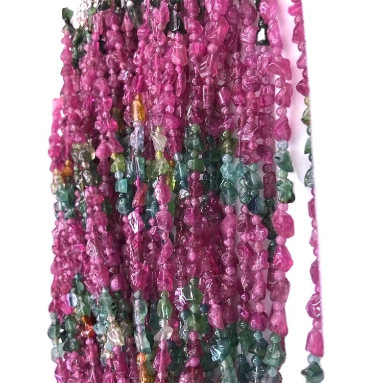 പ്രകൃതി മൾട്ടിക്കൂർ ടൂർമാലൈൻ ബീഡ്സ് ഗ്രേഡ് 3 എ പൂർണ്ണ സ്ട്രാന്റ് 4-12 മില്ലീമീറ്റർ റ round ണ്ട് മൾട്ടിീകോട്ടോർ ടൂർമാലൈൻ ബീഡുകൾ 9