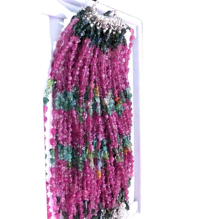 പ്രകൃതി മൾട്ടിക്കൂർ ടൂർമാലൈൻ ബീഡ്സ് ഗ്രേഡ് 3 എ പൂർണ്ണ സ്ട്രാന്റ് 4-12 മില്ലീമീറ്റർ റ round ണ്ട് മൾട്ടിീകോട്ടോർ ടൂർമാലൈൻ ബീഡുകൾ 11