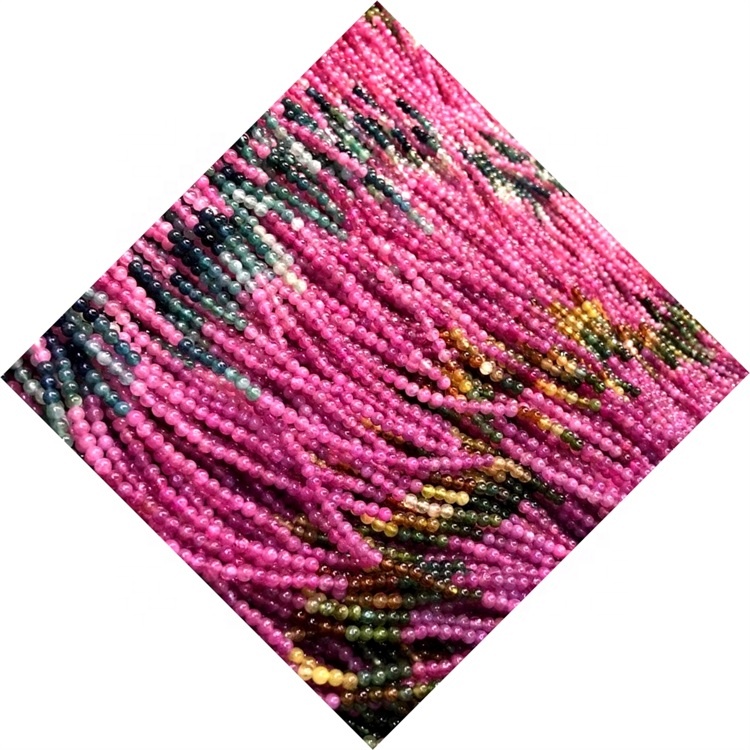 3a asili pink tourmaline 6mm 8mm 10mm 12mm pande zote shanga jiwe loose 16 strand 31