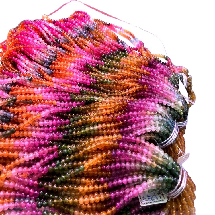 Películas naturales naturales de la joyería natural Tourmaline Tourmaline Ruberélite Beads Pulsera Pulseras de apirite 35