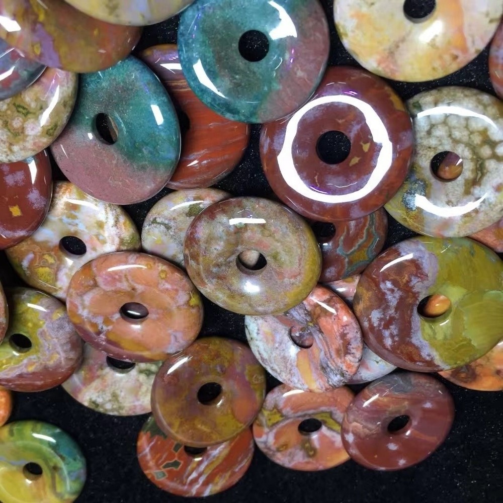 ടോപ്പ് സെയിൽസ് അഗേറ്റ് ഓഷ്യൻ ജാസ്പർ പീസ് ബക്കിൾ ആഭരണങ്ങൾ / സ്വാഗതം ക്ലയൻറ് വലുപ്പവും ആകൃതിയും 35