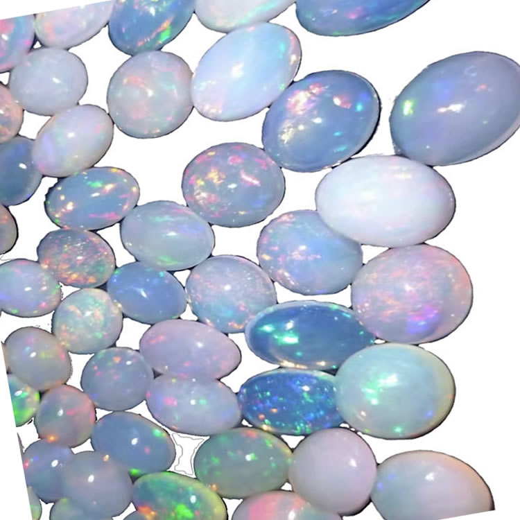 9 * 11 मिमी ओपल कॅडोकॉन्स चीनच्या ढीग रत्नांमधून नैसर्गिक बोल्डर ओपल 38