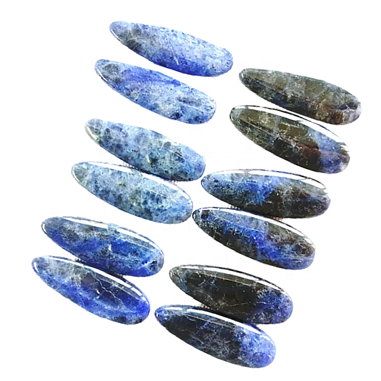 Natuerlike sodalite pear wetter drop shape glêd poleishing gementlike groothandel en retail losse edel 32