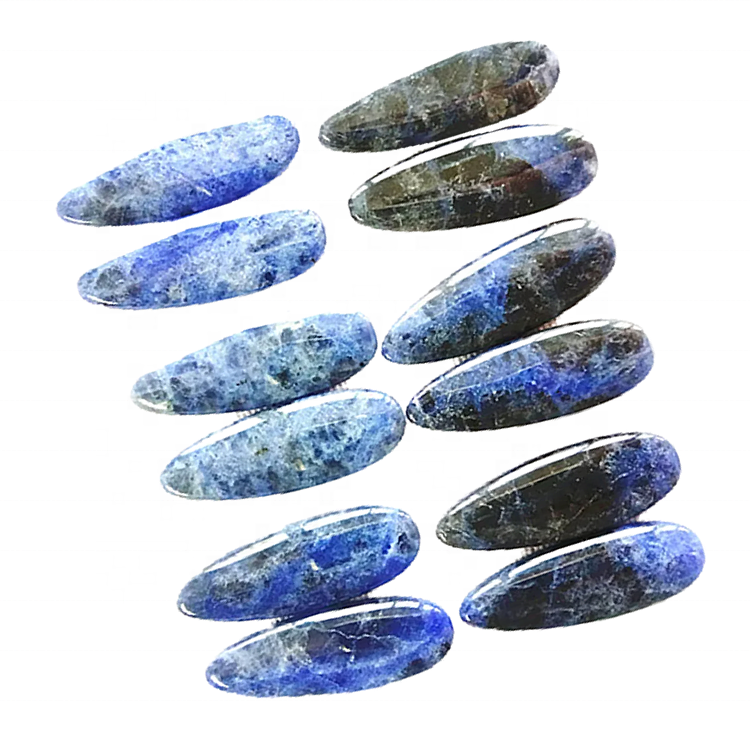 Natuerlike sodalite pear wetter drop shape glêd poleishing gementlike groothandel en retail losse edel 34