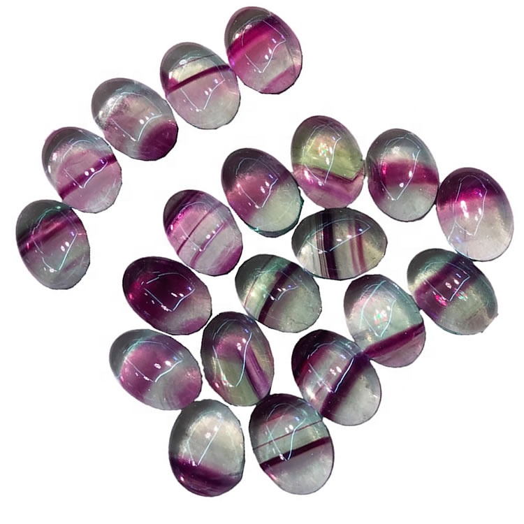 Natuurlike Ovale Fluoriet Cabochons Pers Ovale Fluoriet Cabochon 35