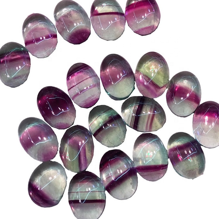 Natuurlike Ovale Fluoriet Cabochons Pers Ovale Fluoriet Cabochon 33