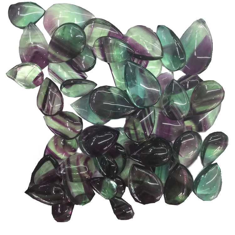 Cruth Piorraí Fluorite Nádúrtha Cabochons Fluorite Glas Cabochon Cabochons Loose Gemstone Loose 31