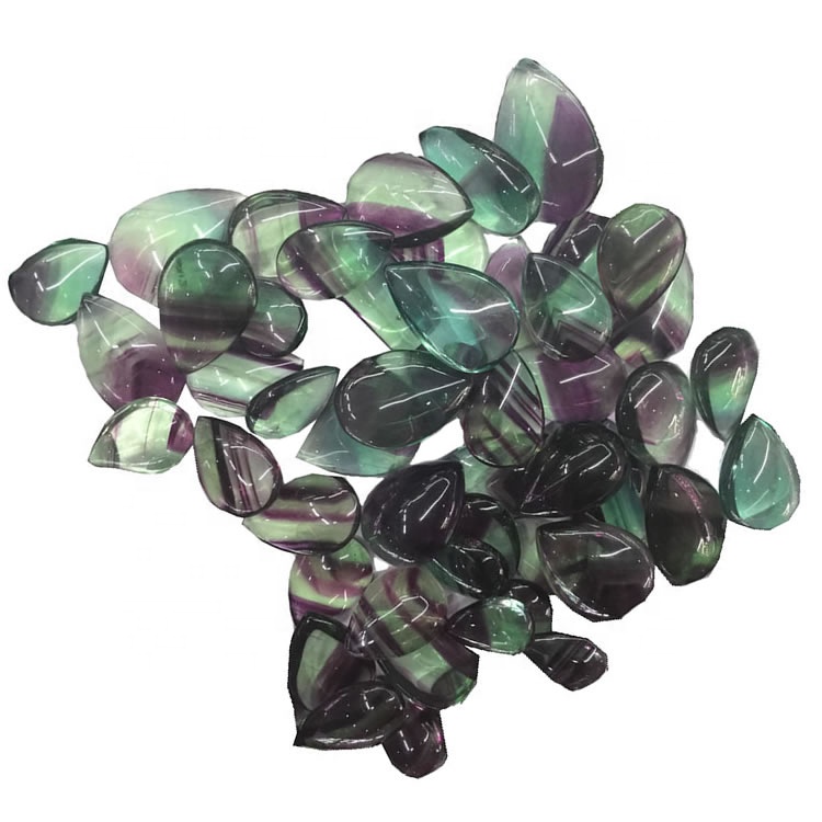 Cruth Piorraí Fluorite Nádúrtha Cabochons Fluorite Glas Cabochon Cabochons Loose Gemstone Loose 35