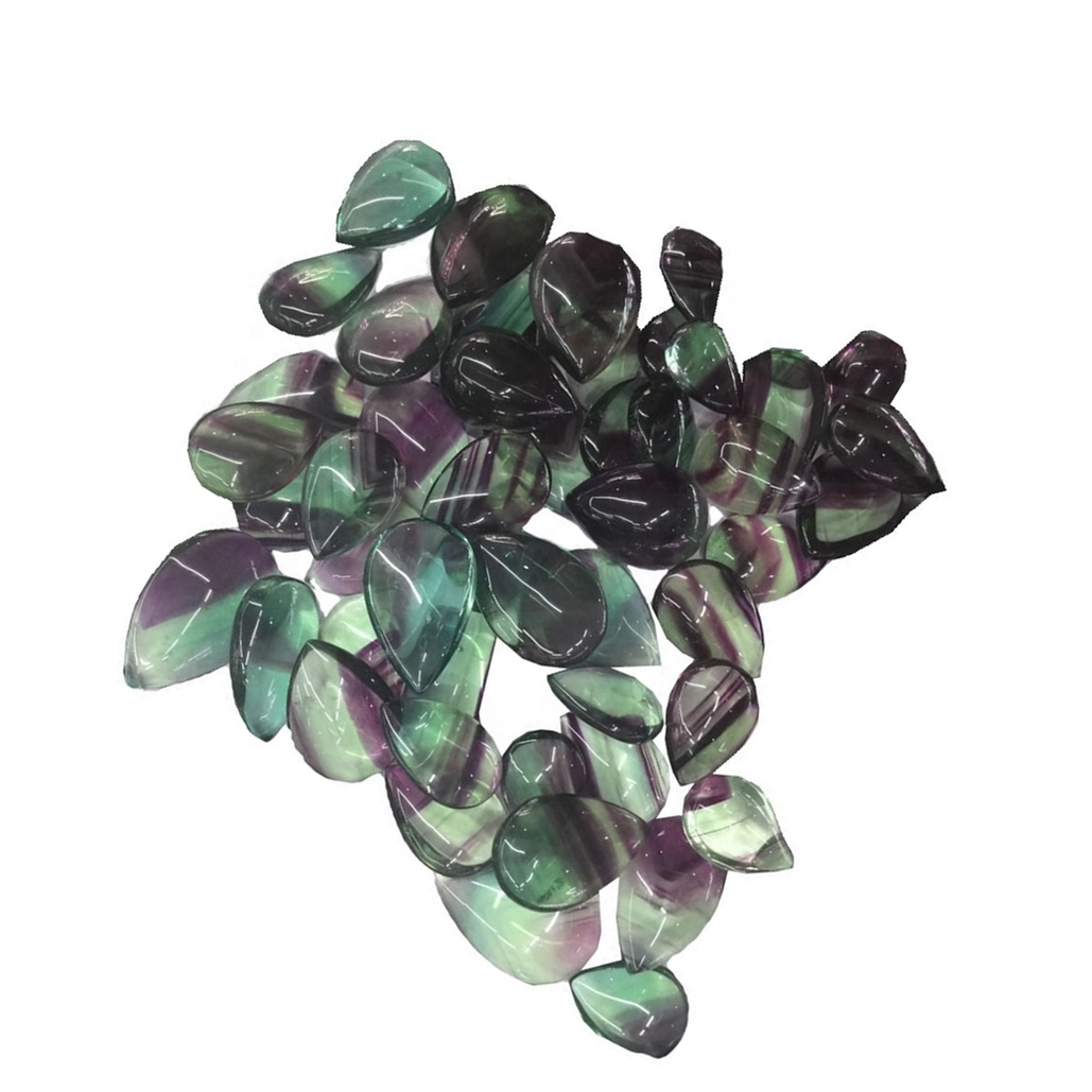 Cruth Piorraí Fluorite Nádúrtha Cabochons Fluorite Glas Cabochon Cabochons Loose Gemstone Loose 33