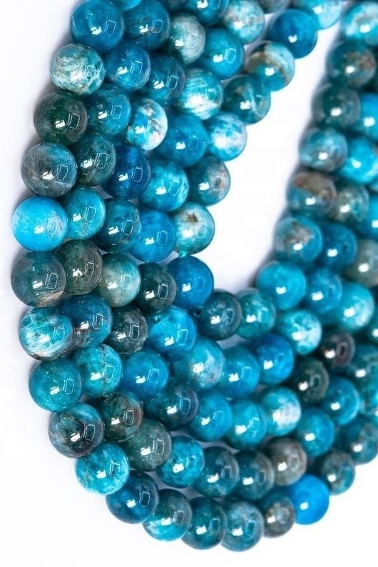 Biru Apatite Biru Bunder Loads Beads longgar manik longgar 34