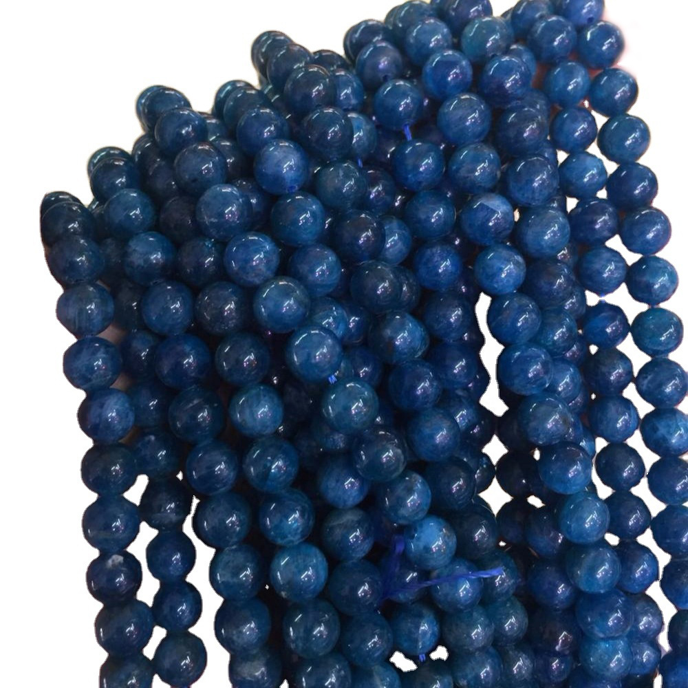 Natuerlike blauwe apatite rûne kralen genêzen enerzjy-edelstien losse kralen sieraden 11