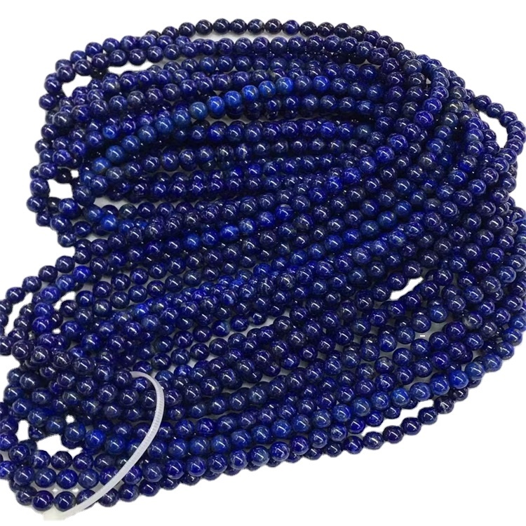 Blue Blue Lapis Lazuli Beads Grado 3a piedras preciosas redondas 7
