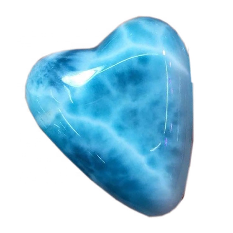 Vrhunska prirodna prirodna srčana oblika LIMAR dragulje Loose poludrago dragoceni Cabochon Dominikanska Republika Gems 32