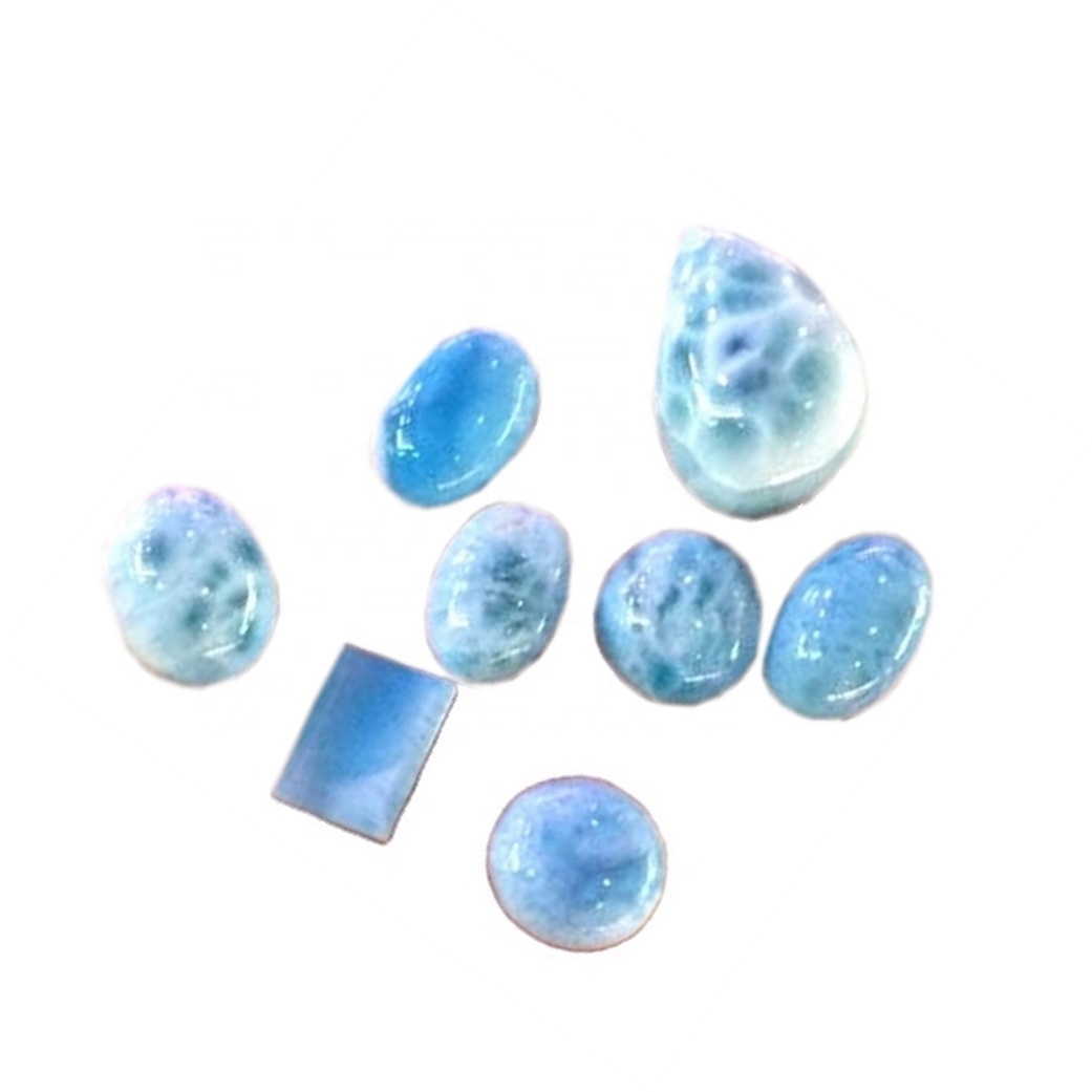 Larimar Cabs Larimar Cabochon Dóminíska Aaa + Dolphin Stone Semi Precious Gemstones 30