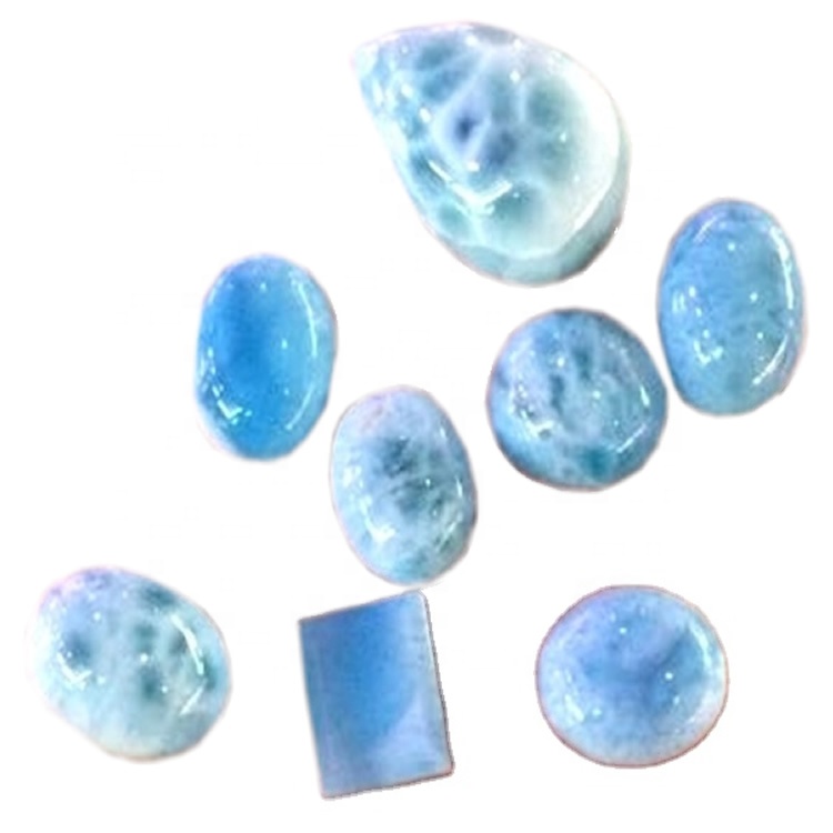 Larimar Cabs Larimar Cabochon Dóminíska Aaa + Dolphin Stone Semi Precious Gemstones 32