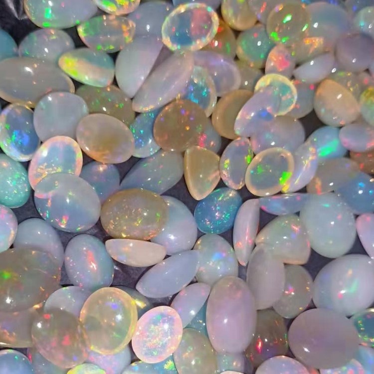 Natirèl peyi Letiopi Welo dife Opal gratis fòm koupe Cabochon 37