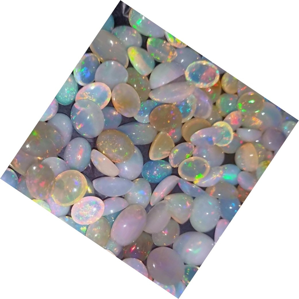 Natirèl peyi Letiopi Welo dife Opal gratis fòm koupe Cabochon 35