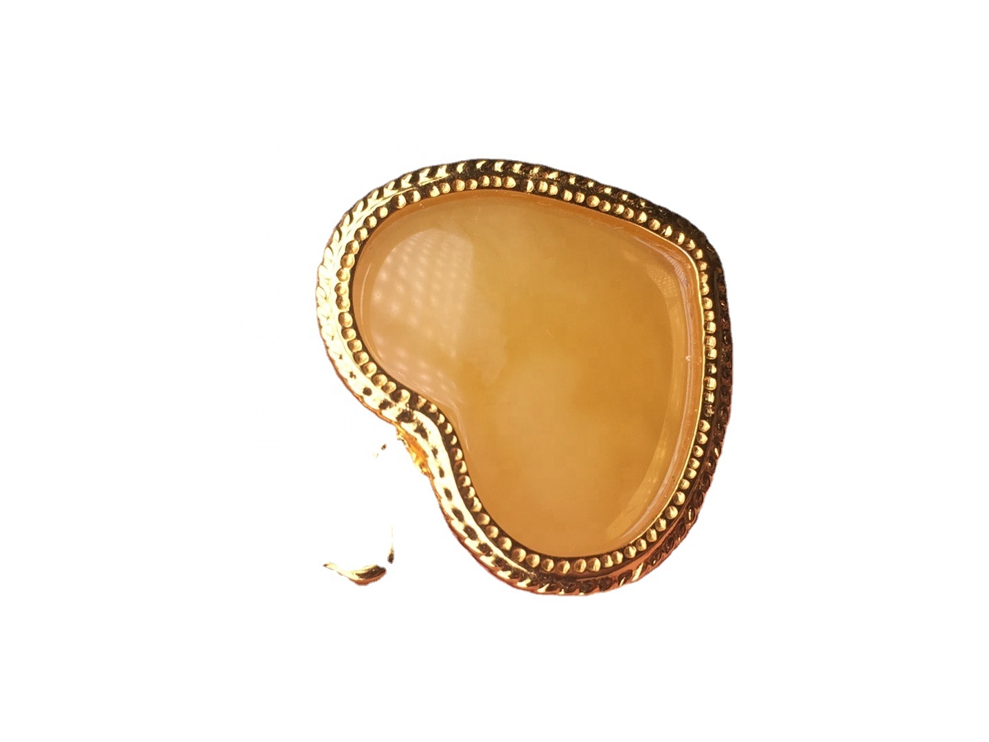 இதய வடிவிலான நன்ஹாங் ஸ்டோன் தங்கம் அம்பர் பதக்கத்தை பூசியது 11