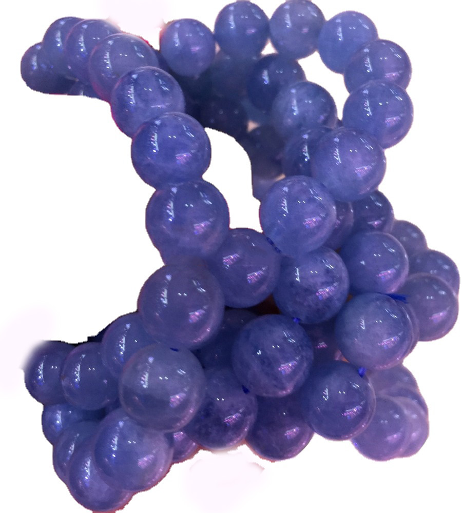 പ്രകൃതിദത്ത മുത്തുകളിൽ അപൂർവ ടാൻസാനൈറ്റ് 3 എ ബ്രേസ്ലെറ്റ് 6/8 മില്ലീമീറ്റർ മിനുസമാർന്ന അർദ്ധ-വിലയേറിയ കല്ലും വൃത്താകൃതിയിലുള്ള കല്ല് ആഭരണങ്ങളും 9