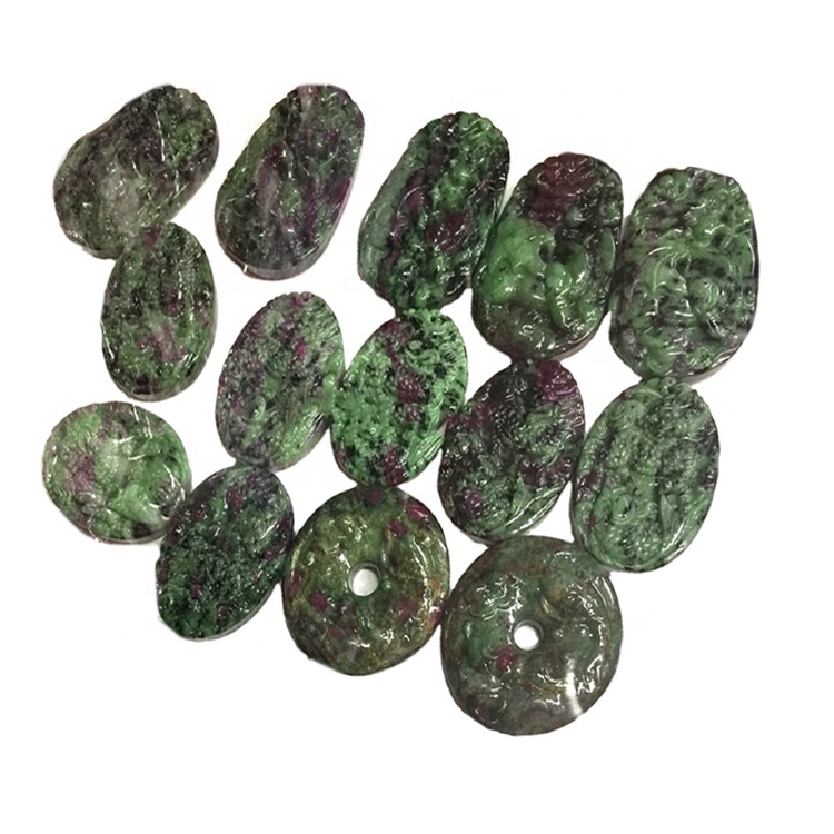 Customizable 925 Sterling Silver Ruby Ruby Zoisite Gemstone Necklace Pendant / Disinjatur Pendant magħmul bl-idejn / preżenti għaliha 32