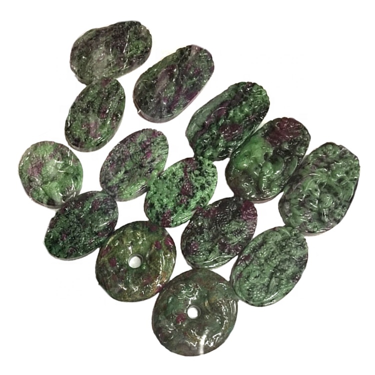 Customizable 925 Sterling Silver Ruby Ruby Zoisite Gemstone Necklace Pendant / Disinjatur Pendant magħmul bl-idejn / preżenti għaliha 34