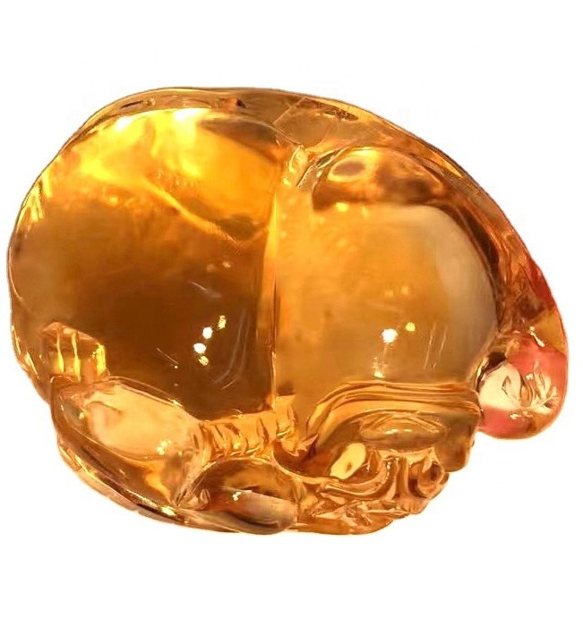 Citrine ထွင်းထု gemstone ဘာသာရေးပုတီး 38