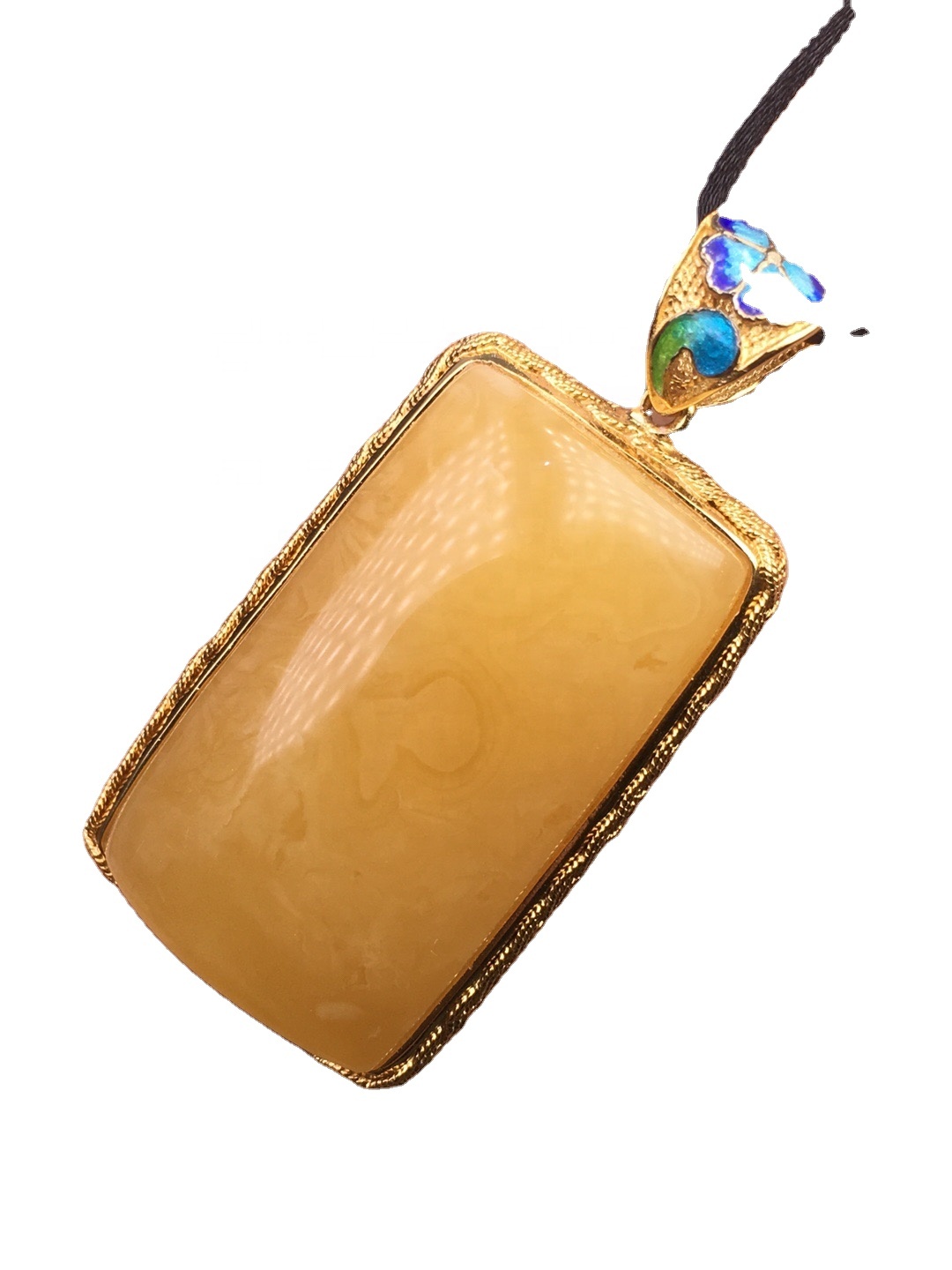 ਕ੍ਰਿਸਟਲ ਕਲੀਨ ਗੋਲਡ-ਪਲੇਟਡ ਅੰਬਰ ਲੈਂਡੈਂਟ 9