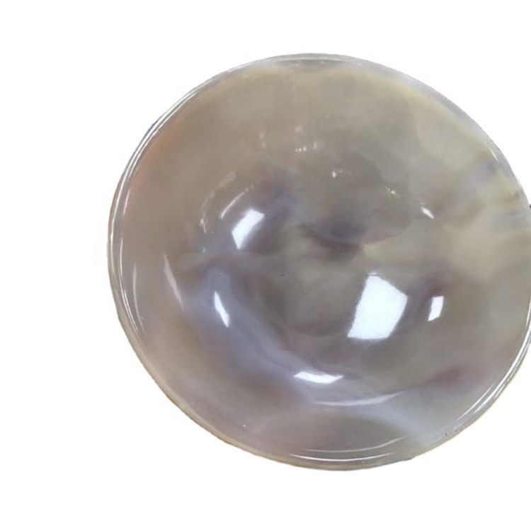 Bowl agate álainn leath-snasta nádúrtha 9