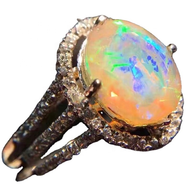 Fashion mpya 925 ya zamani ya pete ya opal kujitia 30