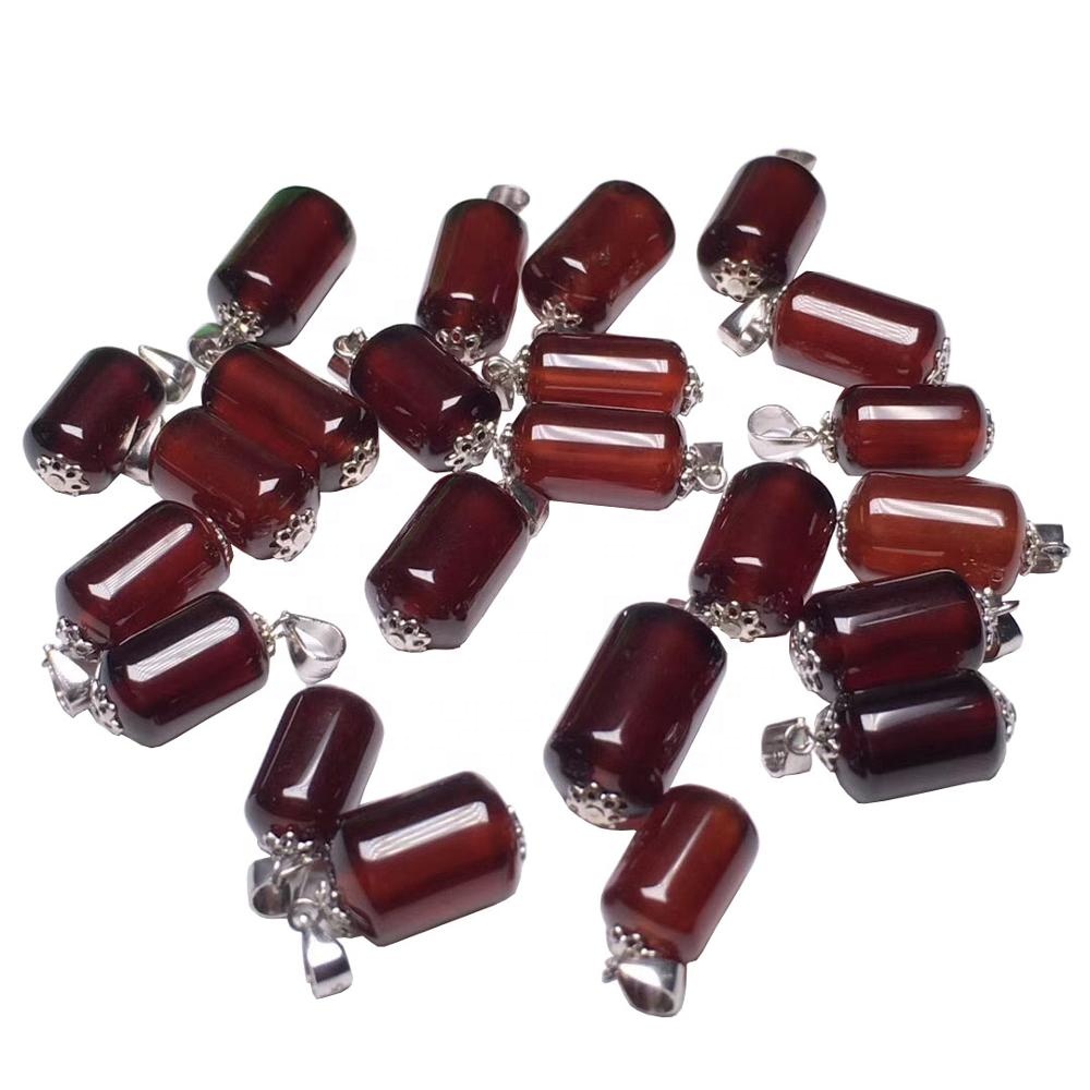 Customized Design Natural Clean Garnet Pendant Tube Bead Loose Gemstone Jewelry 11