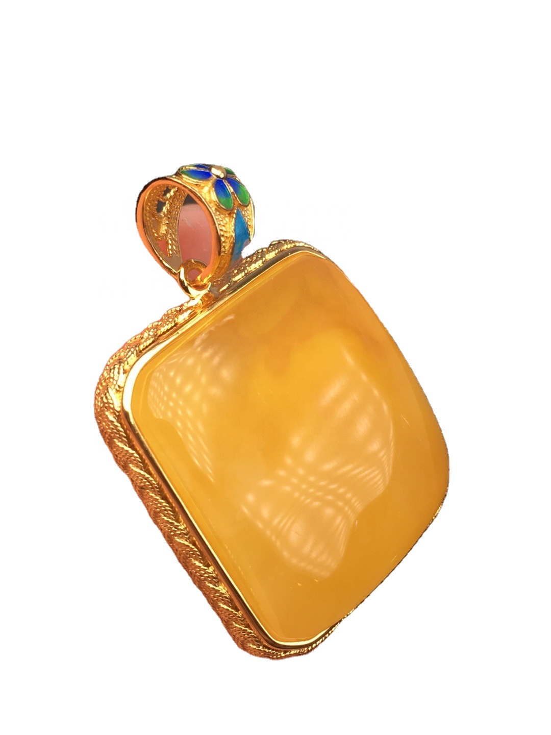 ਵਰਗ ਸੋਨੇ-ਪਲੇਟਡ ਅੰਬਰ ਲਟਕਦੇ ਹਨ 21