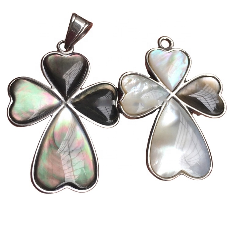 அபாலோன் ஷெல் மலர்கள் பதக்கத்தில் மணிகள் தளர்வான இயற்கை ரத்தினம் தங்கம் பூசப்பட்ட 9