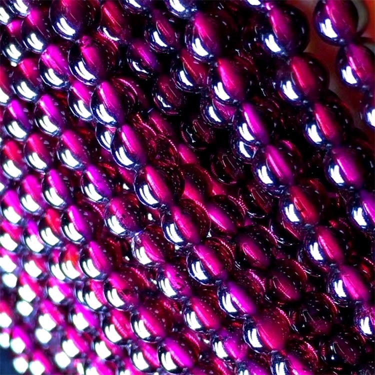 Red Garnet Piedra Facetada Corte redondo Semi Precioso Garnet Gemstone Fabricante Proveedor de Joyería de Plata 34