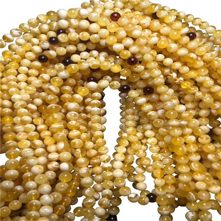 Természetes Amber méhviasz kézzel húr gyöngy karkötő valódi férfi és női kéz ékszer 16inch 11