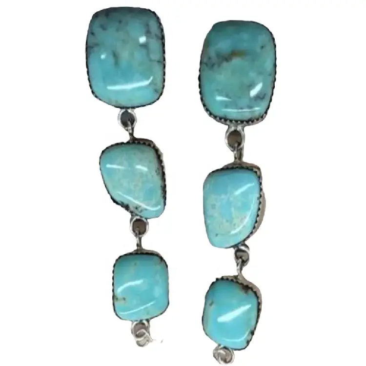 ZH Gems genuine turquoise earrings supply for jewelry store 2